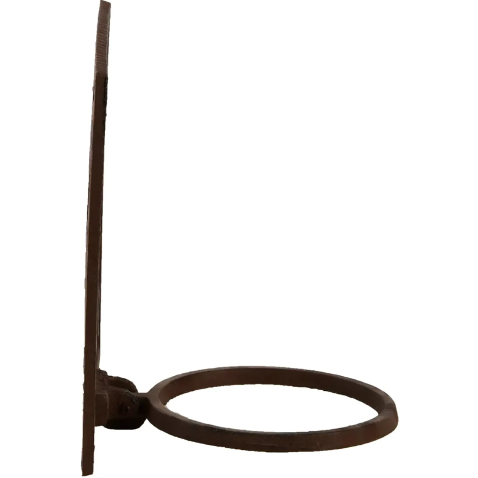 Żeliwny kwietnik ścienny na donicę vintage rustykalny brąz 18.5 cm