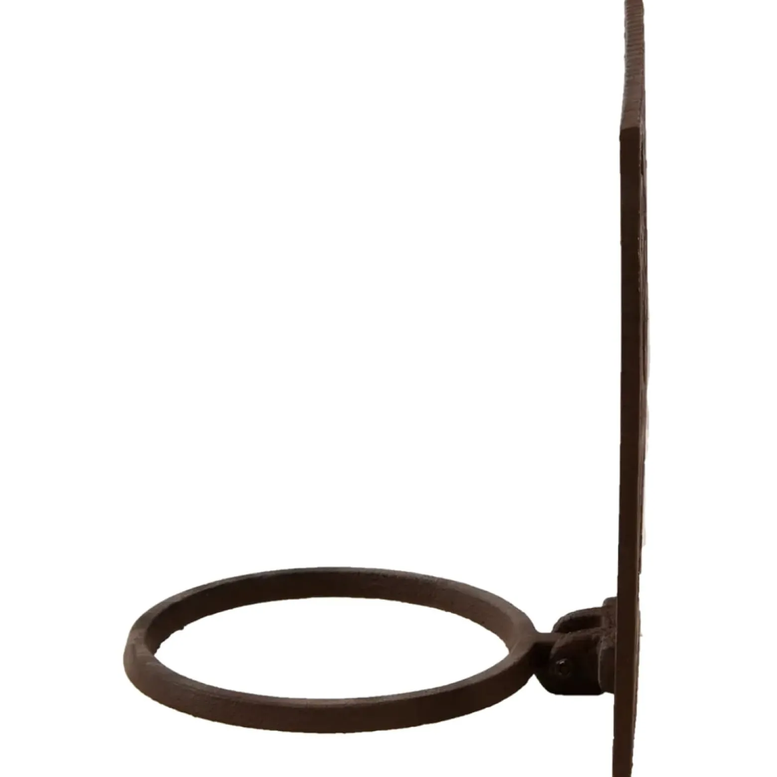 Żeliwny kwietnik ścienny na donicę vintage rustykalny brąz 18.5 cm