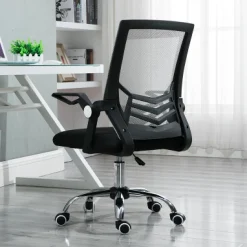 Ergonomiczny obrotowy fotel biurowy, krzesło z siatki czarne