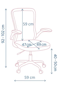 Ergonomiczny fotel ABI obrotowy biurowy młodzieżowy wsparcie lędźwi