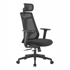 Ergonomiczny fotel biurowy CLASSIC czarny siatka/tkanina