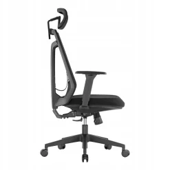 Ergonomiczny fotel biurowy CLASSIC czarny siatka/tkanina