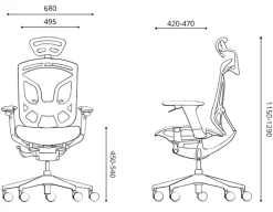 Ergonomiczny fotel biurowy Challenger chrom/czarny