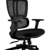 Ergonomiczny fotel biurowy DEAL 023H-1 czarny tkanina/siatka