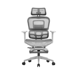 Ergonomiczny fotel Paradox Ergo One Grey Mesh z podnóżkiem