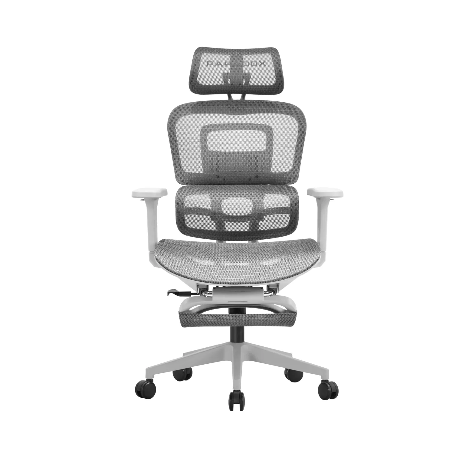 Ergonomiczny fotel Paradox Ergo One Grey Mesh z podnóżkiem
