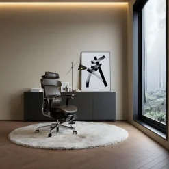 Ergonomiczny fotel Scorpio brązowy skóra naturalna