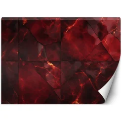 Feeby Fototapeta, Czerwony marmur 3D 150x105