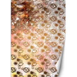 Feeby Fototapeta, Złote kształty abstrakcja 100x140