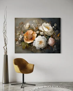 Feeby Obraz na płótnie, Kwiaty Botanika Liście 60x40