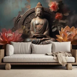Feeby Fototapeta, Budda Kwiaty Zen 150x105