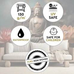 Feeby Fototapeta, Budda Kwiaty Zen 150x105
