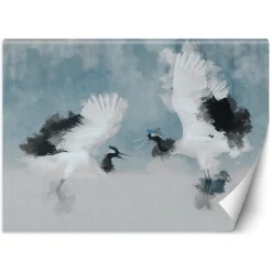 Feeby Fototapeta, Dwie czaple abstrakcja 150x105