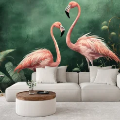 Feeby Fototapeta Flamingi Natura Botanika