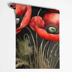 Feeby Fototapeta Malowane czerwone maki