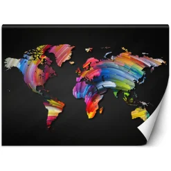 Feeby Fototapeta, Mapa świata w pastelowych kolorach 150x105
