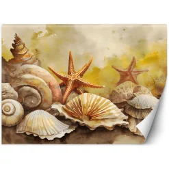 Feeby Fototapeta, muszle i rozgwiazdy malowany 150x105