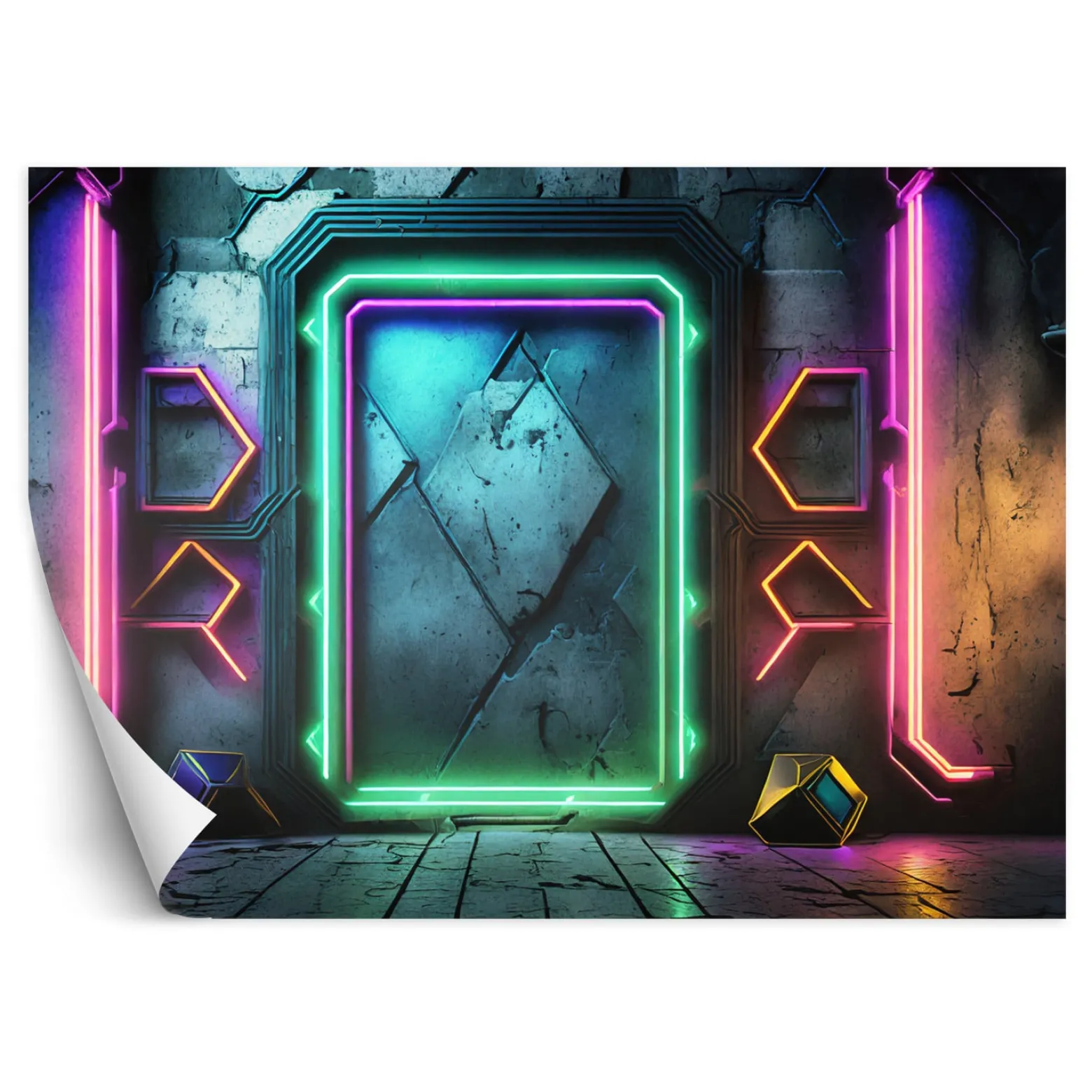 Feeby Fototapeta Portal Neon Abstrakcja Futurystyczna