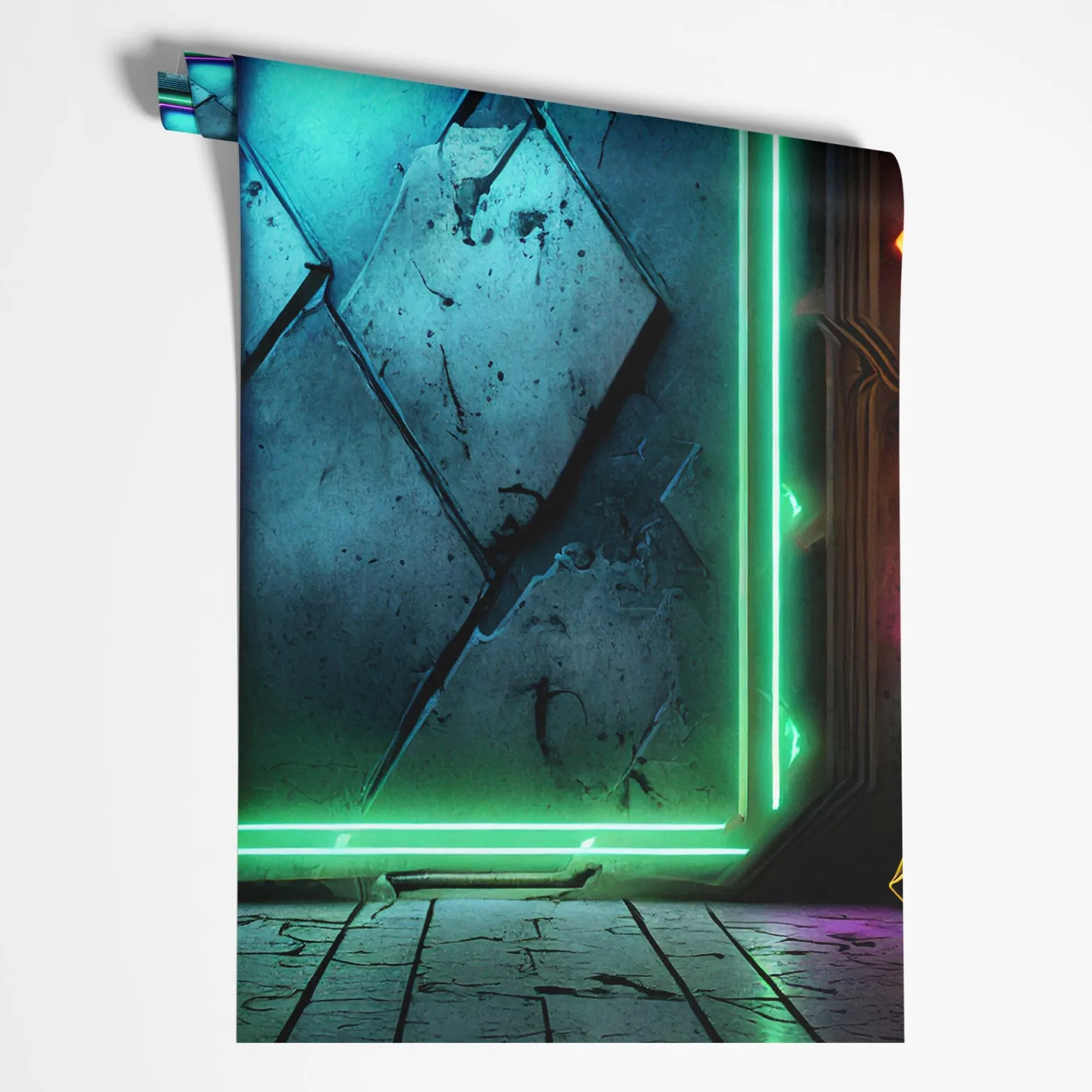 Feeby Fototapeta Portal Neon Abstrakcja Futurystyczna