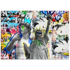 Feeby Fototapeta, Rzeźba Dawida i Statua Wolności NY 150x105