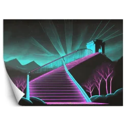Feeby Fototapeta Schody neonowe Abstrakcja