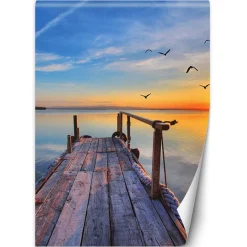 Feeby Fototapeta, Wschód słońca nad jeziorem 100x140