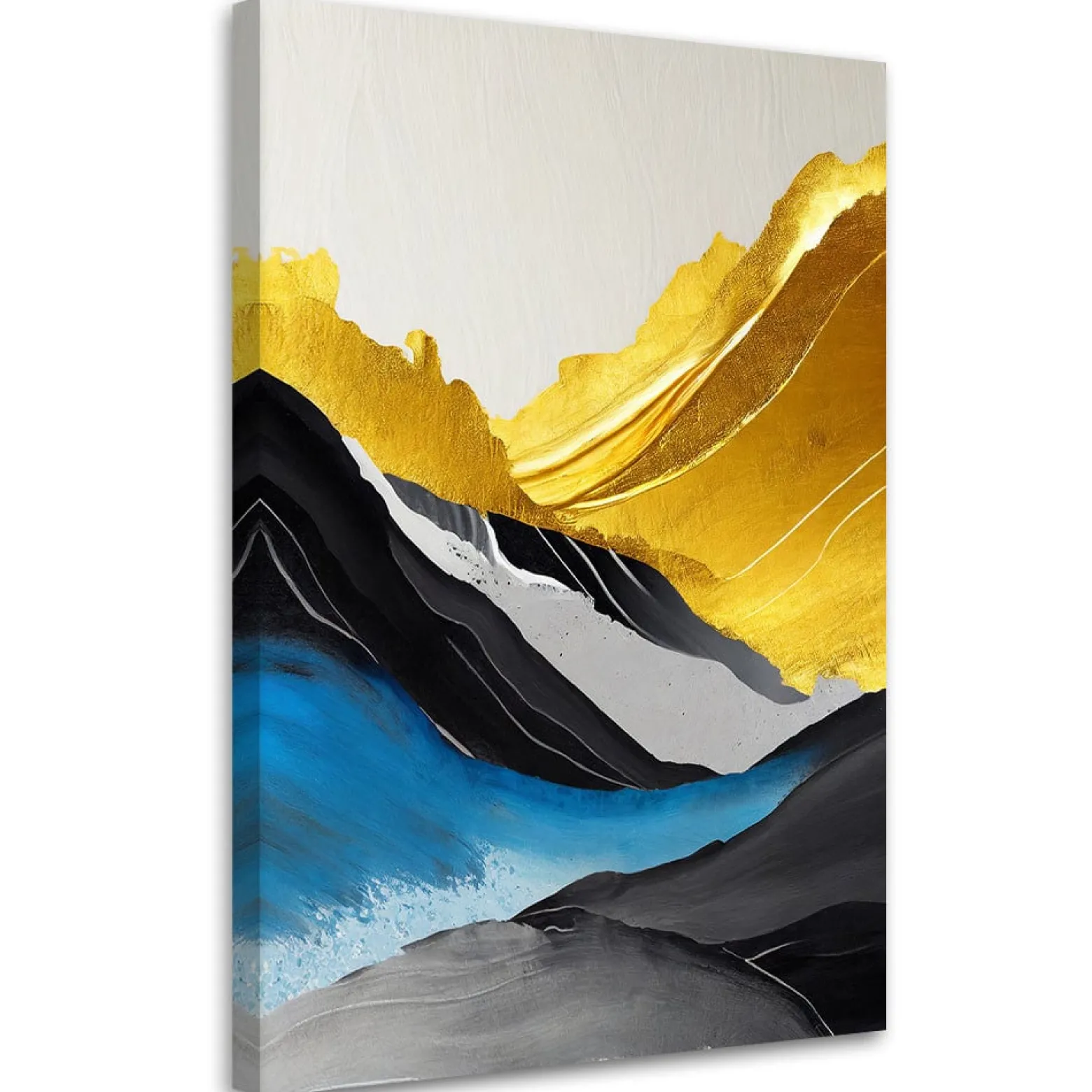 Feeby Obraz, Abstrakcja akryl góry złoty 40x60