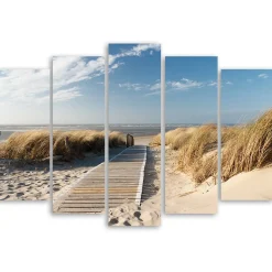Feeby Obraz 5 częściowy na płótnie Morze Plaża Natura