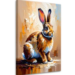 Feeby Obraz do salonu kuchni pokoju, Królik jak malowany 40x60