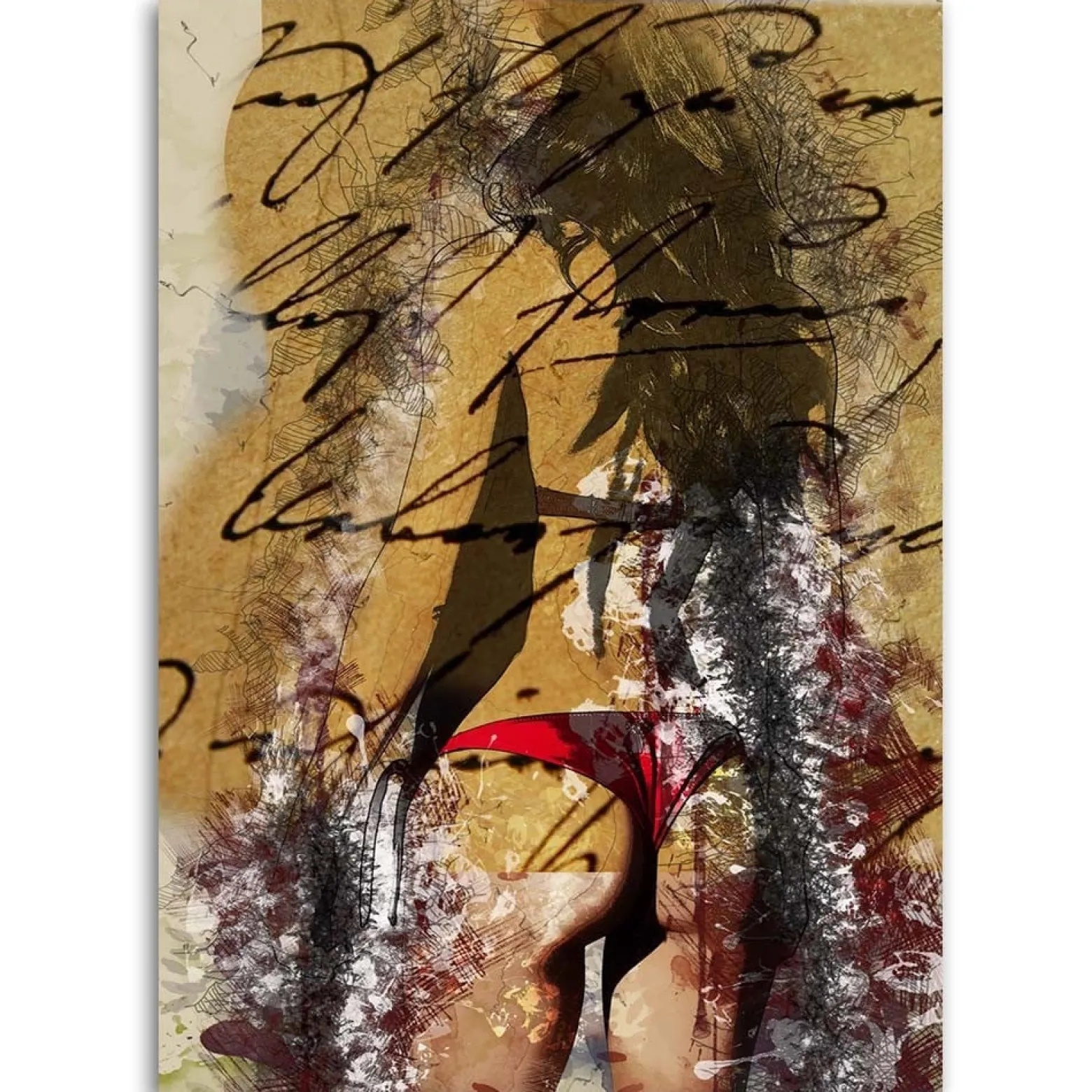 Feeby Obraz Kobieta w bikini vintage 40x60