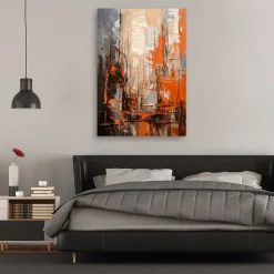 Feeby Obraz na płótnie, Abstrakcja Akryl Pomarańczowy 40x60