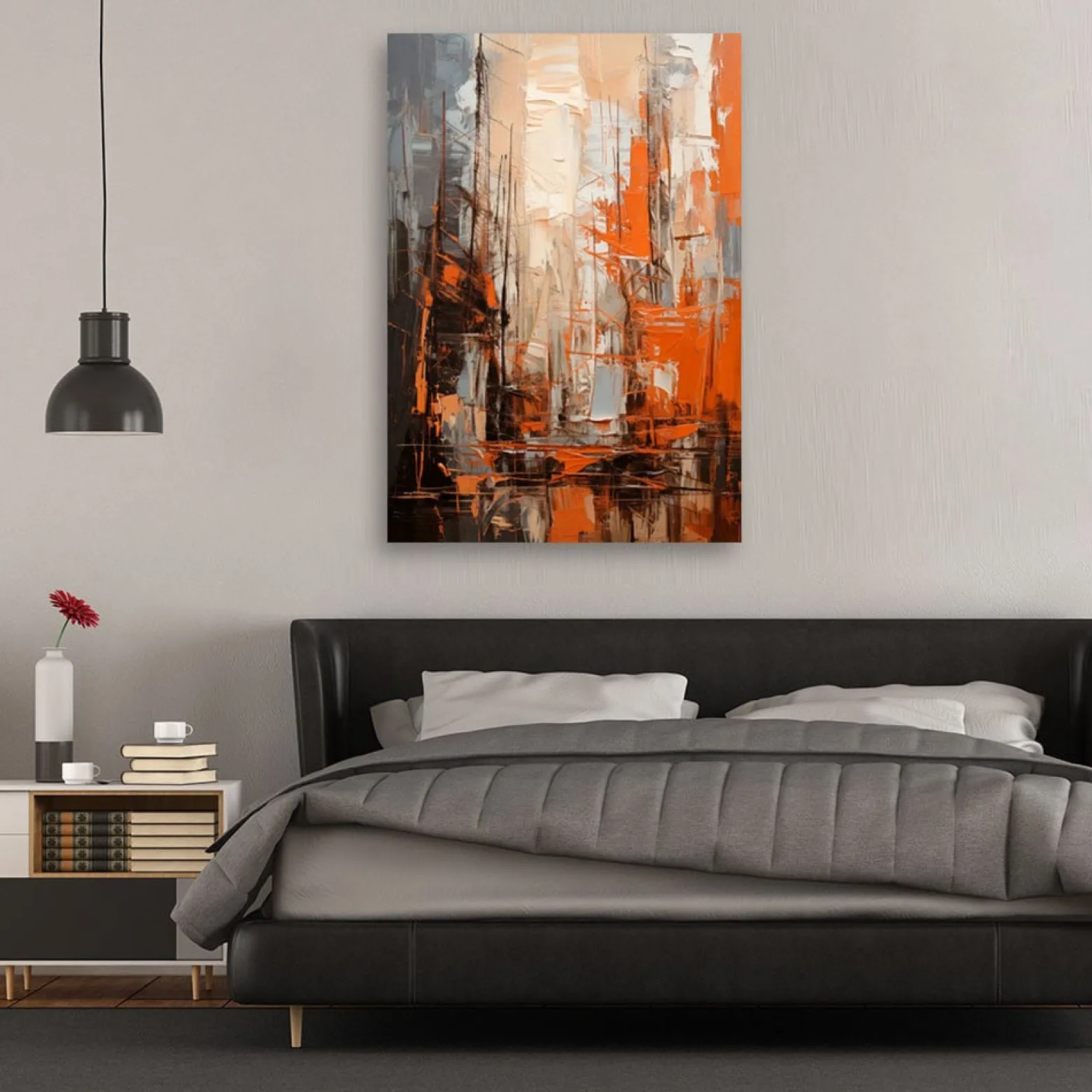 Feeby Obraz na płótnie, Abstrakcja Akryl Pomarańczowy 40x60