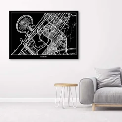 Feeby Obraz na płótnie Dubaj plan miasta 60x40