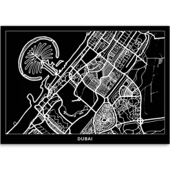 Feeby Obraz na płótnie Dubaj plan miasta 60x40