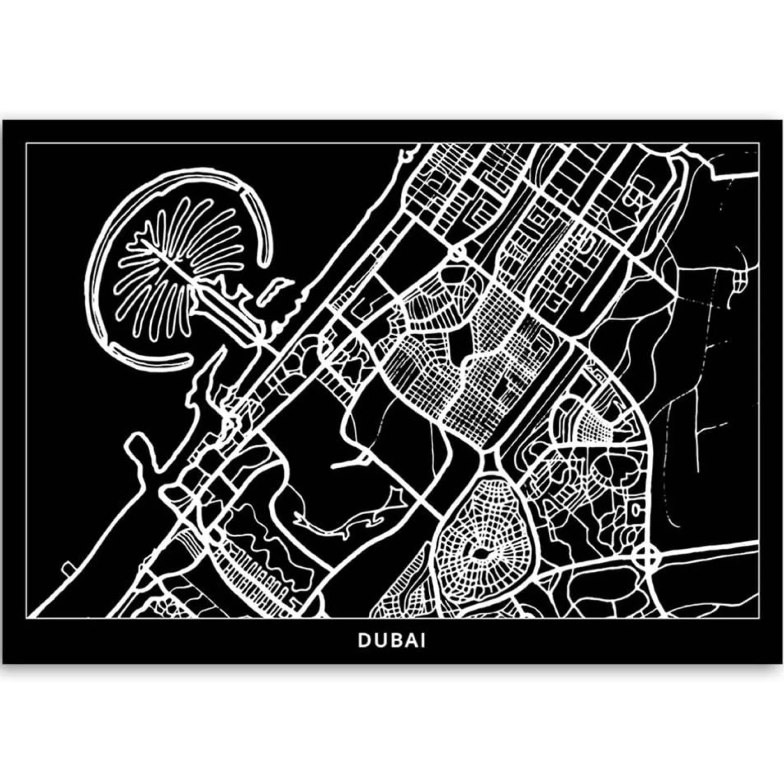 Feeby Obraz na płótnie Dubaj plan miasta 60x40