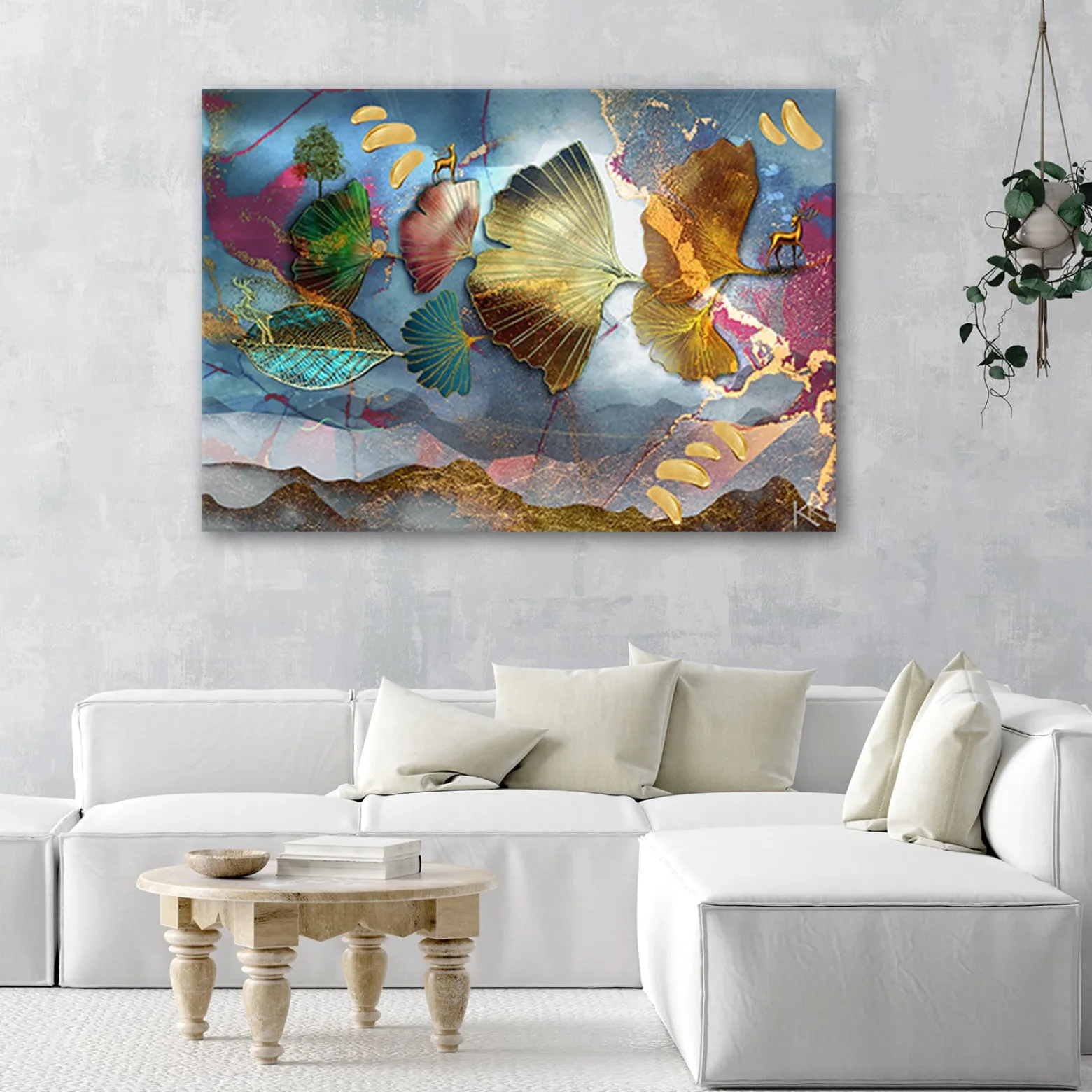 Feeby Obraz na płótnie, Kolorowe liście abstrakcja 60x40