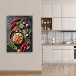 Feeby Obraz na płótnie, Kuchnia Jedzenie Papryka Przyprawy 40x60