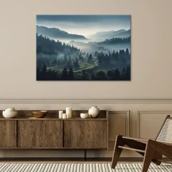 Feeby Obraz na płótnie, Las we mgle 60x40
