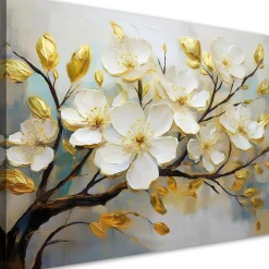 Feeby Obraz na płótnie, Magnolia Kwiaty Gałąź Natura 60x40
