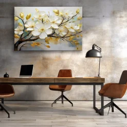 Feeby Obraz na płótnie, Magnolia Kwiaty Gałąź Natura 60x40
