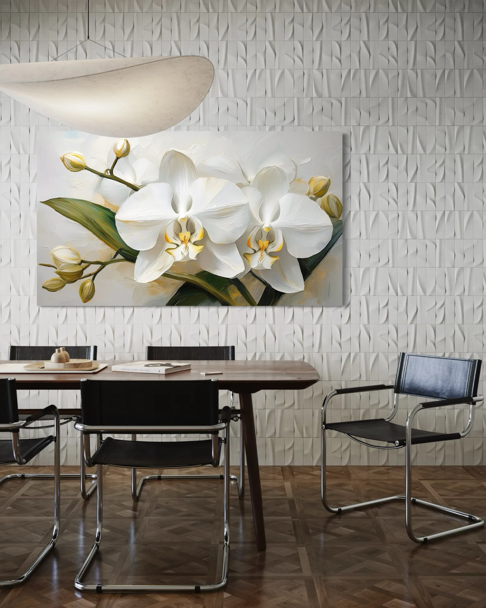 Feeby Obraz na płótnie, Malowany Kwiat Orchidei 60x40