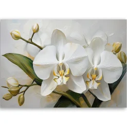 Feeby Obraz na płótnie, Malowany Kwiat Orchidei 60x40