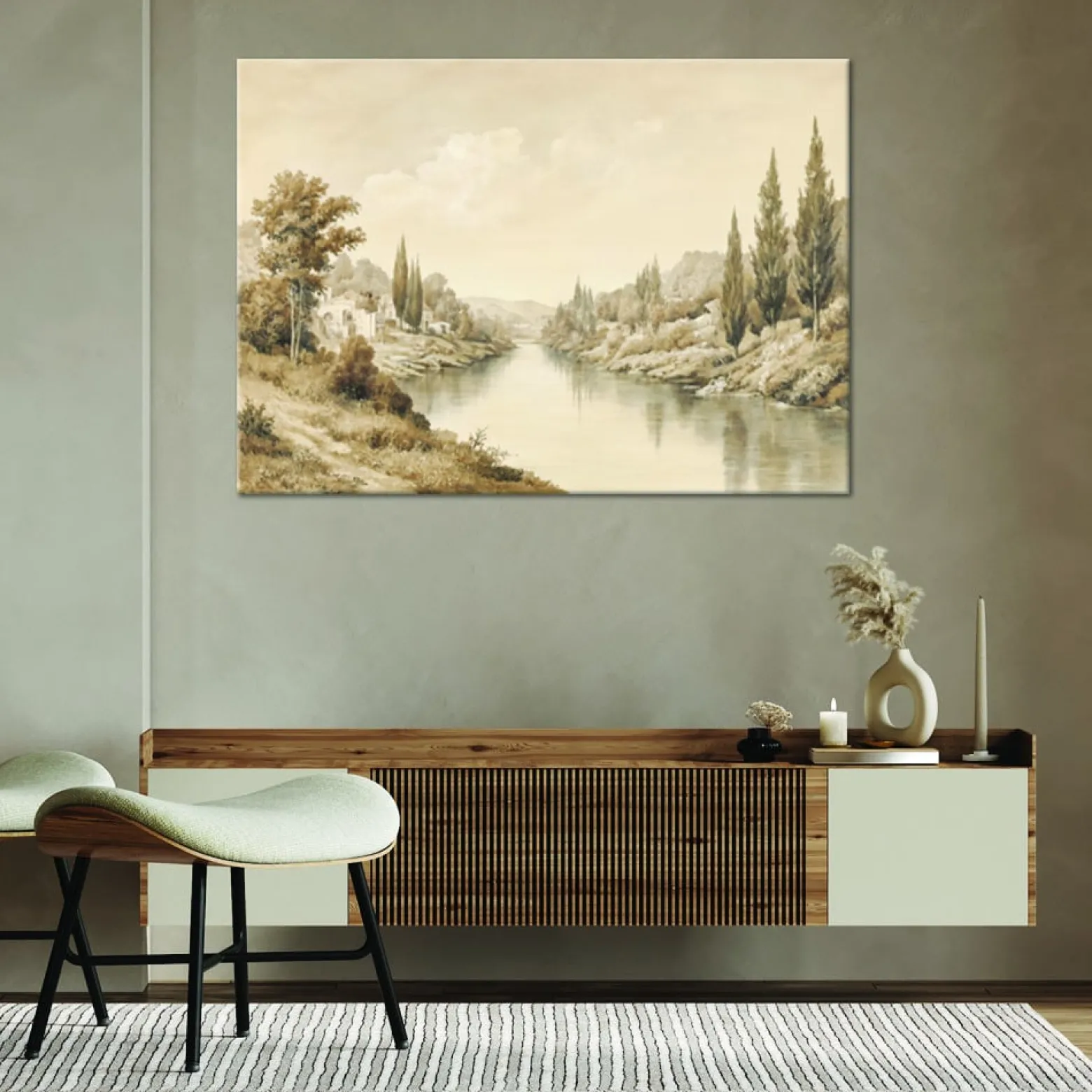 Feeby Obraz na płótnie, Sepia Krajobraz Natura 60x40