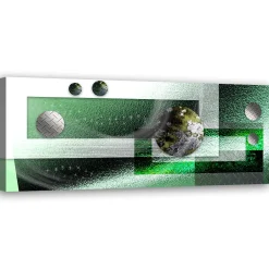 Feeby Obraz na płótnie, Zielone metalowe kule abstrakcja 90x30