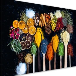 Feeby Obraz na płótnie, Zioła przyprawy do kuchni 60x40