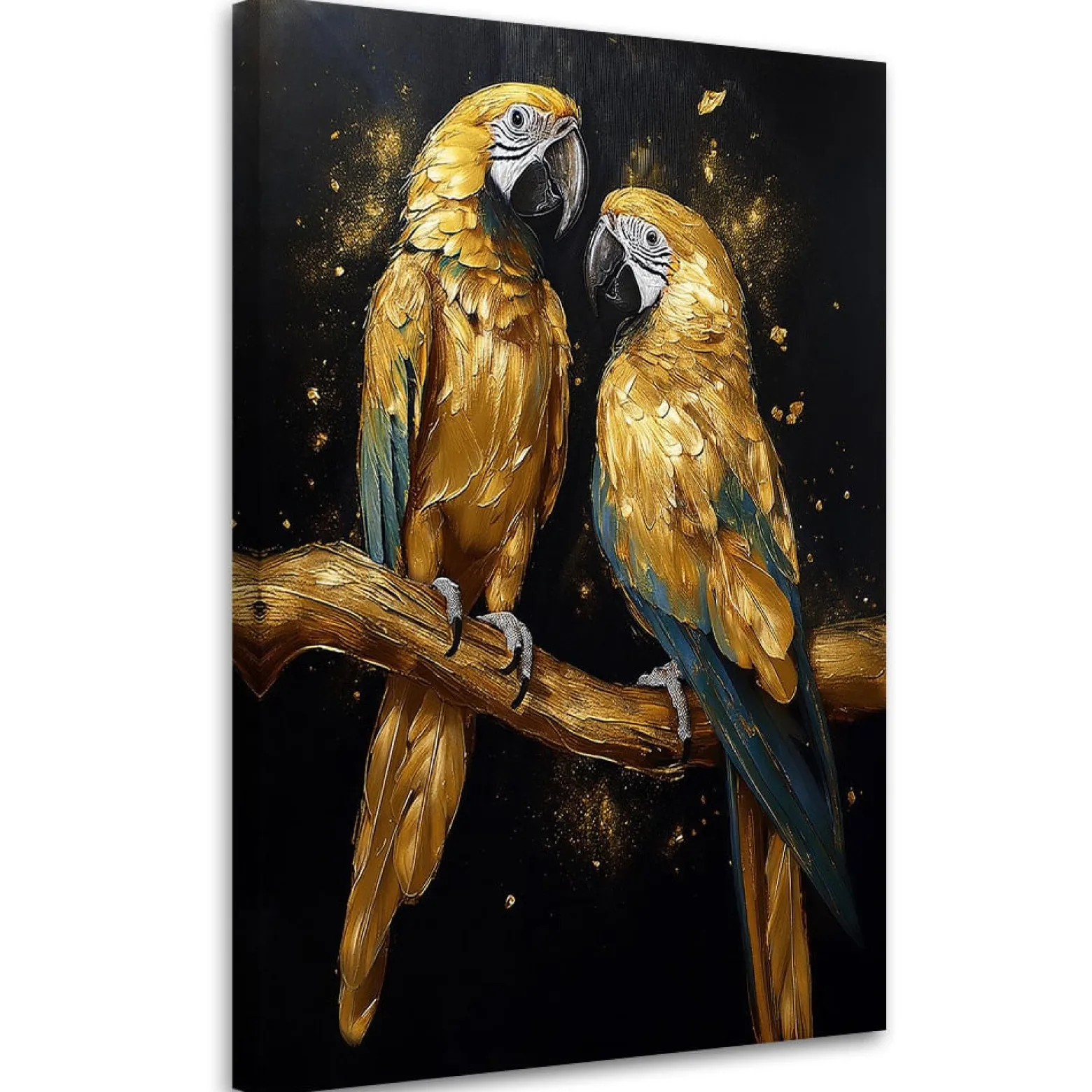 Feeby Obraz na płótnie, Złote Papugi Zwierzęta 40x60