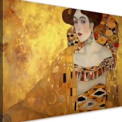Feeby Obraz na płótnie, Złoty portret kobiety - G. Klimt 100x70