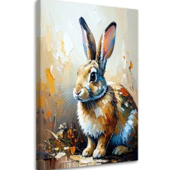 Feeby Obraz nowoczesny do salonu kuchni, Królik zwierzę 40x60