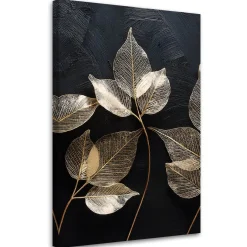 Feeby Obraz nowoczesny, Minimalizm Liście Rośliny Glamour 40x60