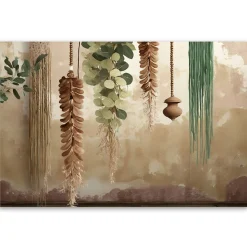 Feeby Obraz, Wiszące liście scandi boho 60x40